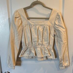 ASOS Denim Cream Square Neck Women's Top